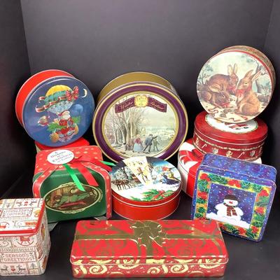 309 Assorted Holiday Tins