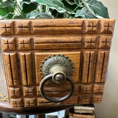 Vintage sewing cabinet drawer great for storage of pens, and desk items