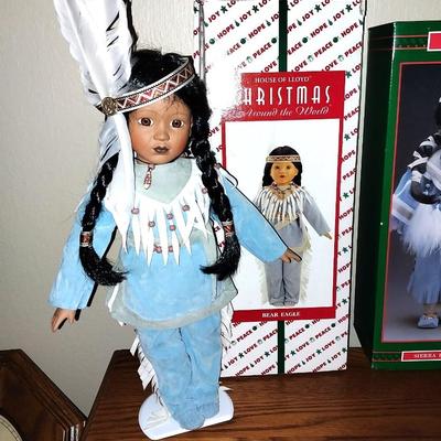 TWO NATIVE AMERICAN DOLLS