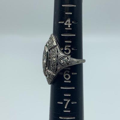 Diamond & Emerald Platinum Ring and More (B5-HS)