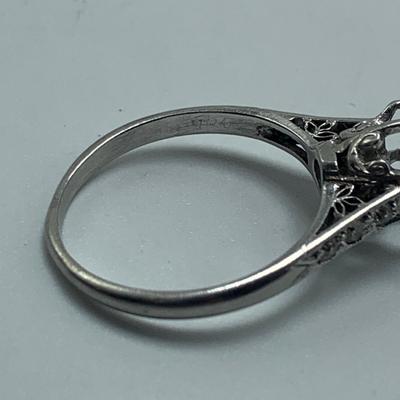 Diamond & Emerald Platinum Ring and More (B5-HS)