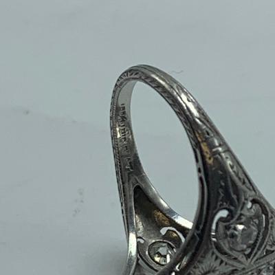 Diamond & Emerald Platinum Ring and More (B5-HS)