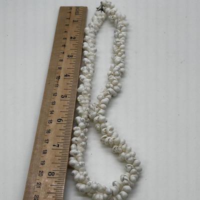 Tiny White Bleached Snail Shell Cluster Pukka Necklace Choker