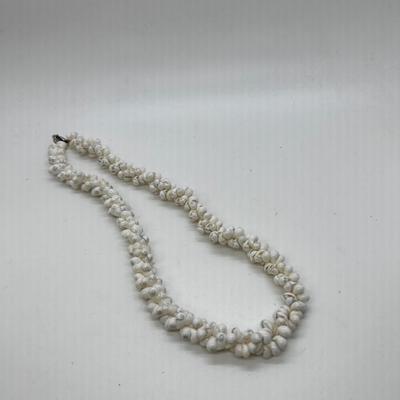 Tiny White Bleached Snail Shell Cluster Pukka Necklace Choker