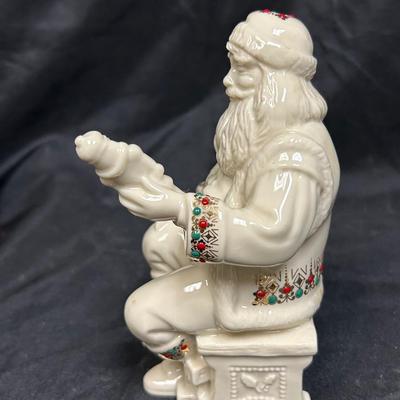 Vintage White Santa Claus Figurine Lenox China Jewels Collection
