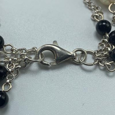 Vintage Necklaces and Sterling Onyx Pendant (B5-HS)