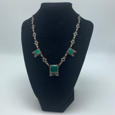 Vintage Necklaces and Sterling Onyx Pendant (B5-HS)