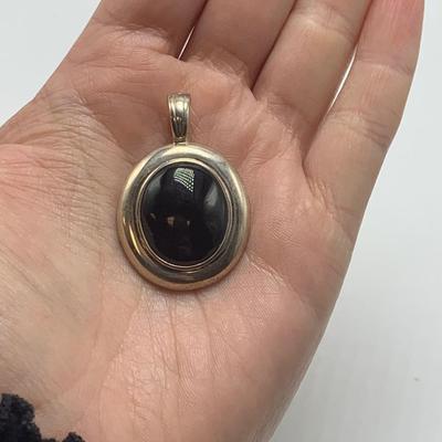 Vintage Necklaces and Sterling Onyx Pendant (B5-HS)
