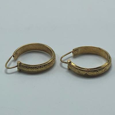 18K Gold Hoop Earrings (B5-HS)