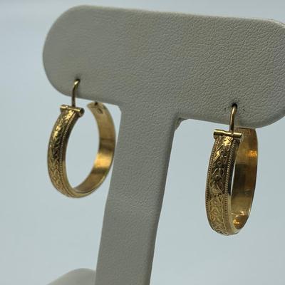 18K Gold Hoop Earrings (B5-HS)