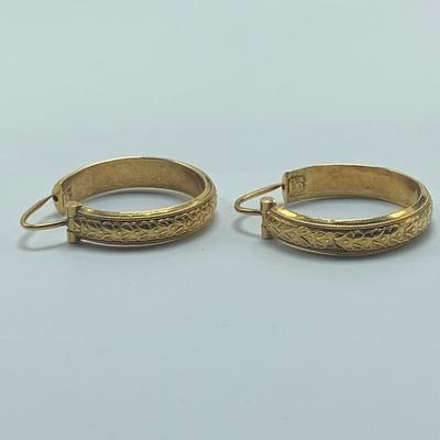 18K Gold Hoop Earrings (B5-HS)