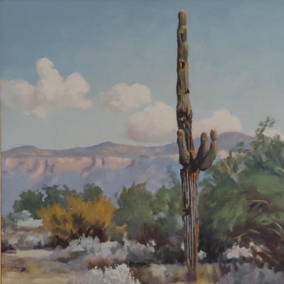 Two Desert Landscape Oil Paintings, by Louis Benesch & Wang (B1-BBL)