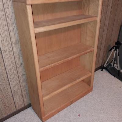 WOODEN FOUR SHELF BOOKSHELF