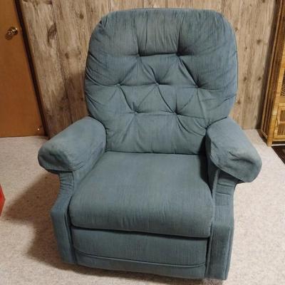 BLUE FABRIC RECLINER