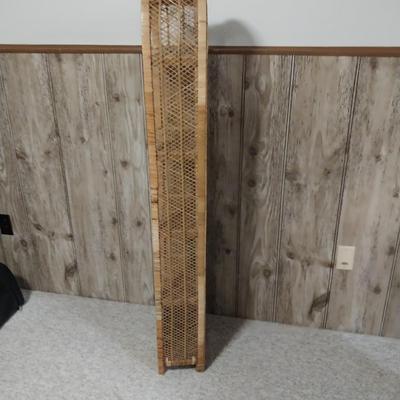 WICKER SHELF UNIT AND LEGEND RUNNER RUG