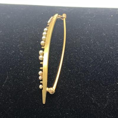 Three Vintage Fashion Pins, incl. 14K (B5-HS)