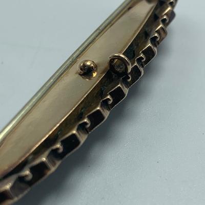 Three Vintage Fashion Pins, incl. 14K (B5-HS)