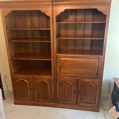 Ethan Allen Swivel Chair & Two Bookcases w/ Secretary (UO-MG)