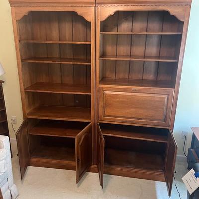 Ethan Allen Swivel Chair & Two Bookcases w/ Secretary (UO-MG)