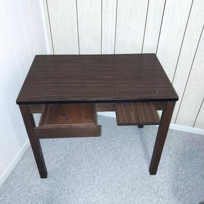 WOODEN WRITING TABLE WITH DRAWER AND PULLOUT WRITING SPACE