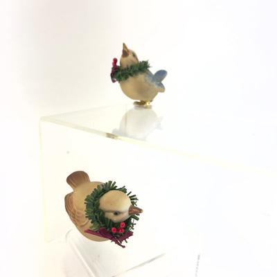 Lot 323. Pair of Ceramic Bird Clip-On Ornaments