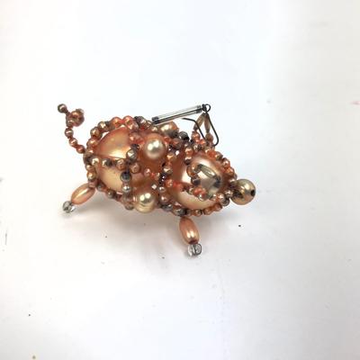 Lot 329. Vintage Beaded Pig Ornament