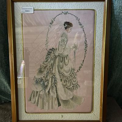 18" X 24" Decorative Framed Artwork - Lady in a Wedding Dress