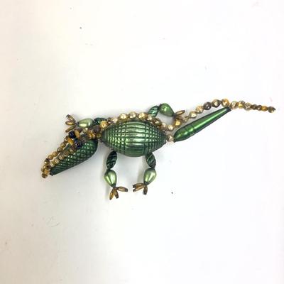 Lot 337 Vintage Alligator Beaded Ornament