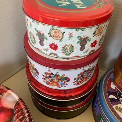 Huge Christmas Tins Lot