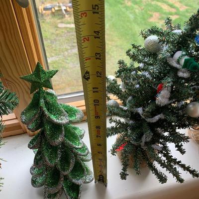 Set of Small Artificial Christmas Trees