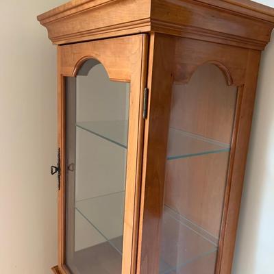 Wood Glass Front & Sides Multi Shelf Display Case