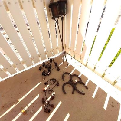 RUSTIC HANGING BELL DECOR-HORSESHOES AND MORE