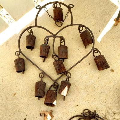 RUSTIC HANGING BELL DECOR-HORSESHOES AND MORE