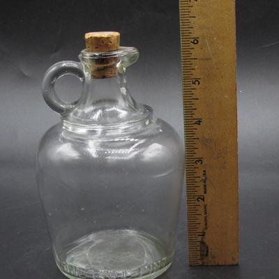 Vintage Small Single Handle Jug Bottle with Cork Top
