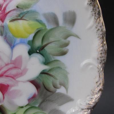 Vintage Floral Rose Painted Collectible China Plate