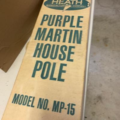 Large 12 Room Heath Redwood Purple Martin Birdhouse & Stand - Both New In Box