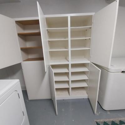 STORAGE CABINETS THE TWO ARE HOOKED TOGETHER