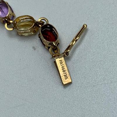 10K Bracelet with Multi-Colored Gems (B1-HS)