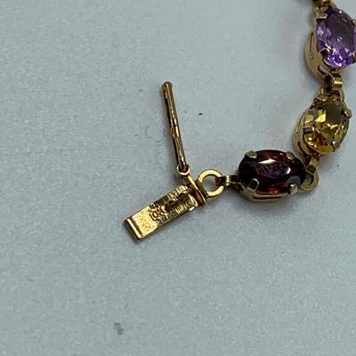 10K Bracelet with Multi-Colored Gems (B1-HS)