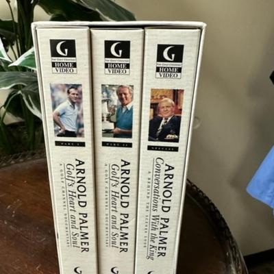 Signed Arnold Palmer VHS set