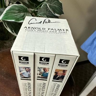 Signed Arnold Palmer VHS set