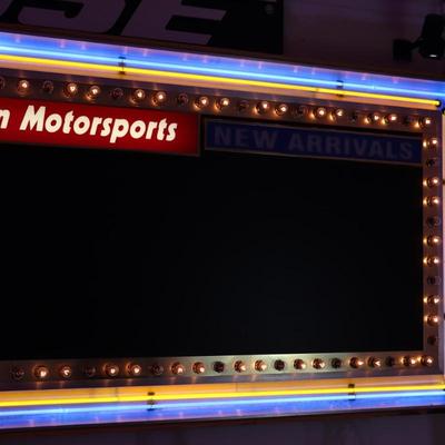 Extra Large Vintage Bulb Lighted Neon Advertising Sign