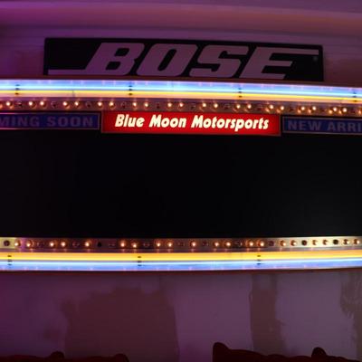 Extra Large Vintage Bulb Lighted Neon Advertising Sign
