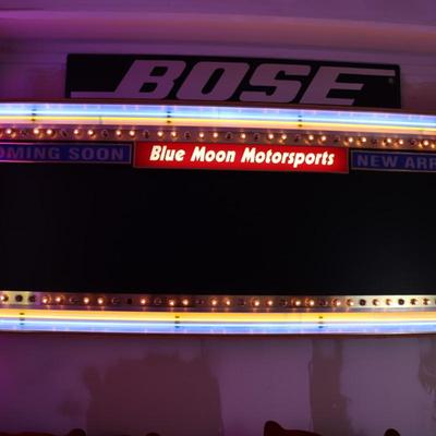 Extra Large Vintage Bulb Lighted Neon Advertising Sign