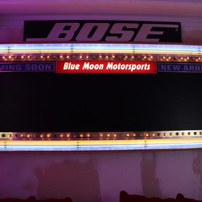 Extra Large Vintage Bulb Lighted Neon Advertising Sign