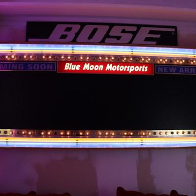 Extra Large Vintage Bulb Lighted Neon Advertising Sign