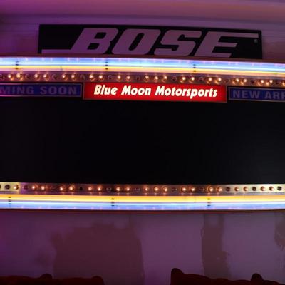 Extra Large Vintage Bulb Lighted Neon Advertising Sign