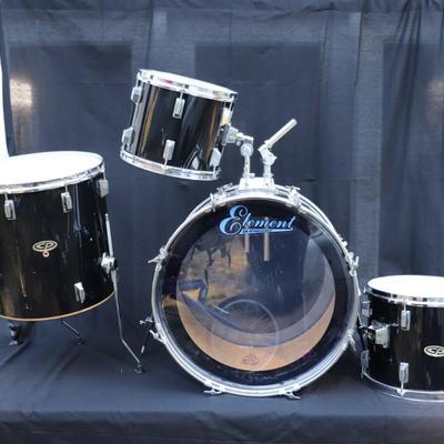 Cosmic Percussion CP and Pearl Black Finish Drum Set