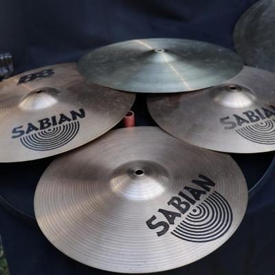 Lot of 7 Zildjian and Sabian Crash Cymbals