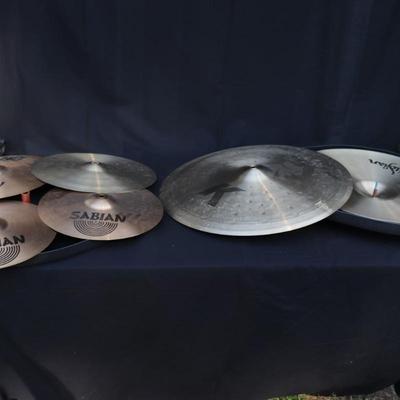 Lot of 7 Zildjian and Sabian Crash Cymbals